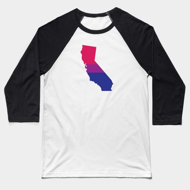 California Bi Pride Baseball T-Shirt by littleSamantics